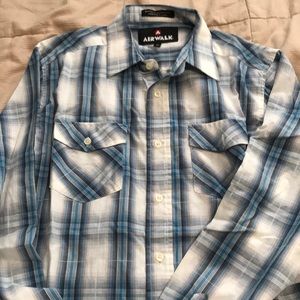 Airwalk plaid blue ls